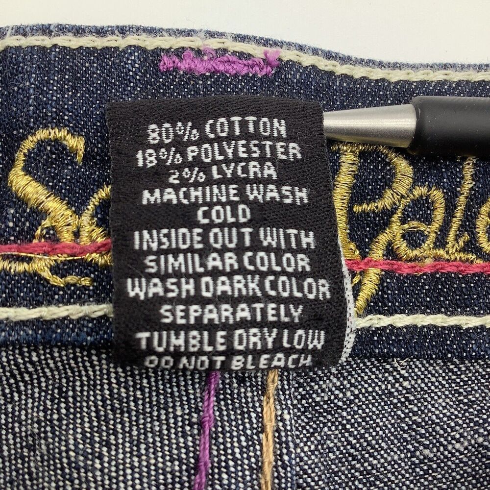 South Pole Womens Capri‎ Cuffed Denim Jeans Blue Size 1 - Picture 8 of 8